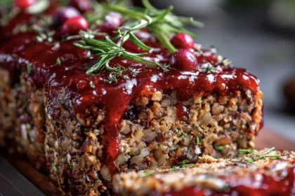 Ultimate Vegan Christmas Nut Roast (Holiday Loaf) with Maple-Cranberry Glaze 6 festive vegan nut roast 19