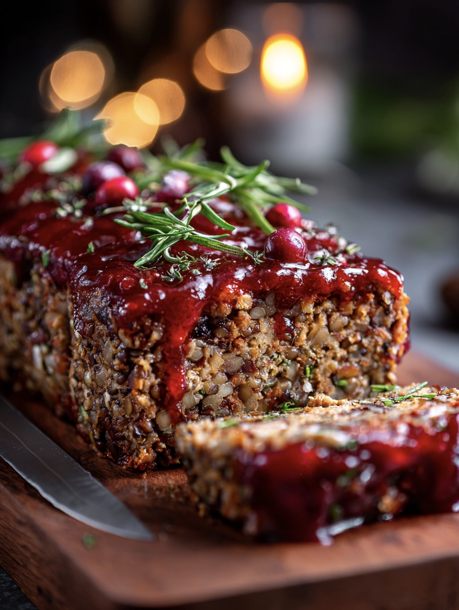 Ultimate Vegan Christmas Nut Roast (Holiday Loaf) with Maple-Cranberry Glaze 5 festive vegan nut roast 19