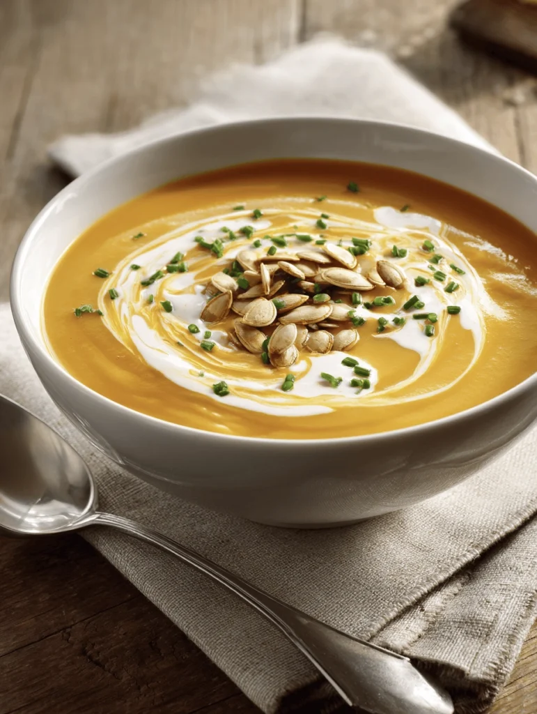 Best Ever Roasted Butternut Squash and Apple Soup 5 paula9876 Photorealistic vertical 45 overhead hero of roasted f64a6b4d 1087 41d3 9e01 564921daf28f 3