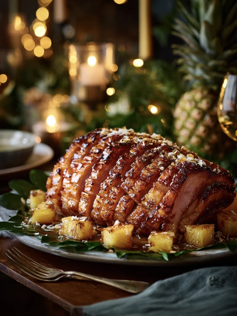 Irresistibly Sticky Pineapple Ginger Ham With Toasted Coconut Crunch 2 pineapple and ginger ham1