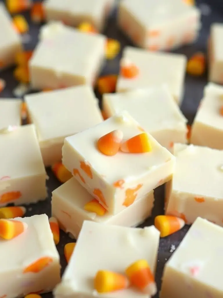 12 Crazy Simple Candy Corn Snacks and Bakes 5 Delicious white fudge with candy corn pieces