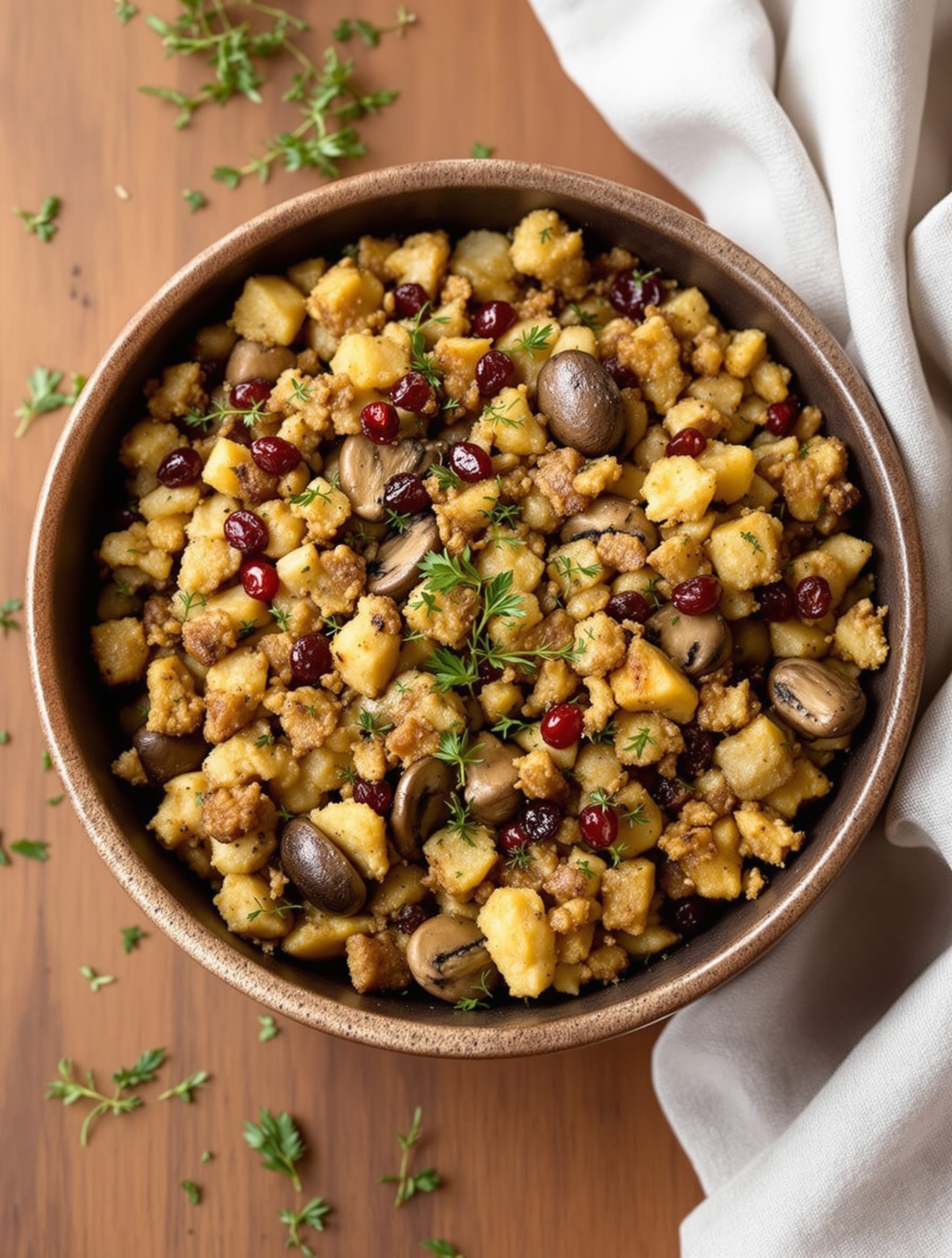 18 Vegan Christmas Dishes So Good Even Meat-Lovers Will Beg for Seconds 13 Vegan stuffing with wild mushrooms and cranberries