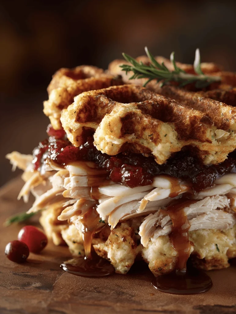 turkey sandwich with stuffing waffle 10