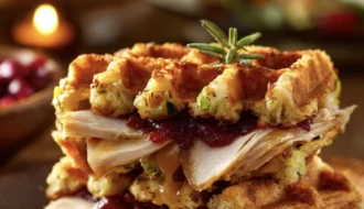turkey sandwich with stuffing waffle 24