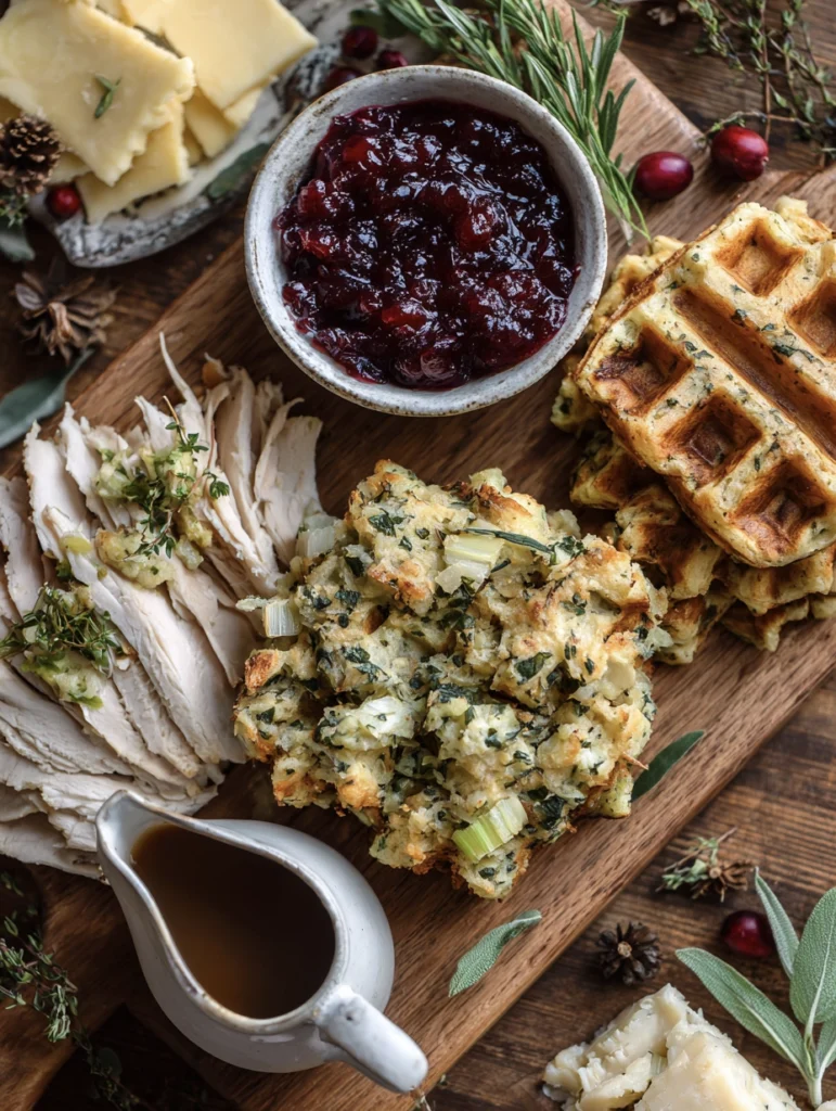 turkey sandwich with stuffing waffle 38