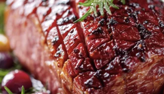 Mulled Wine and Plum Glazed Ham 2