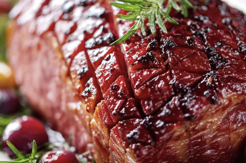 Mulled Wine and Plum Glazed Ham 2