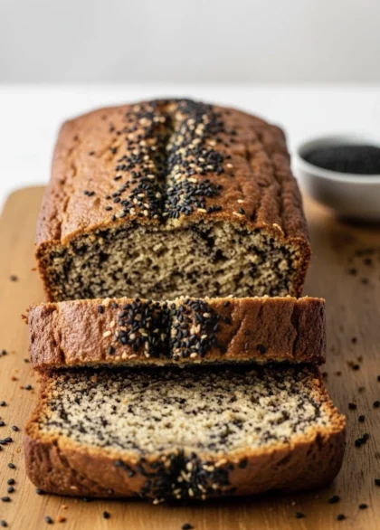 black sesame sesame seed banana bread 1