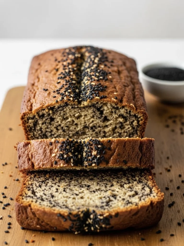 Moist Black Sesame Banana Bread Recipe