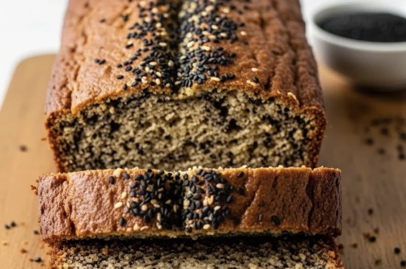 black sesame sesame seed banana bread 1