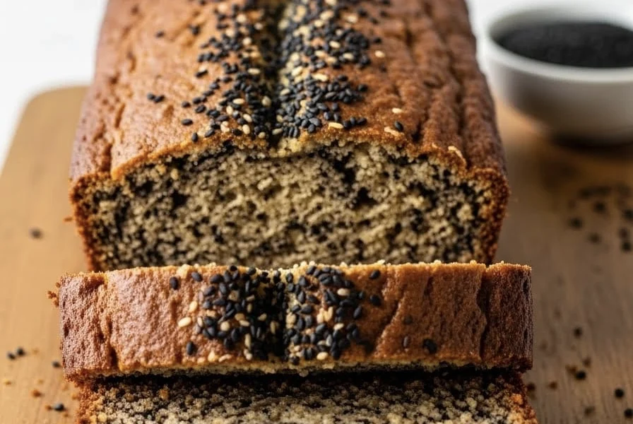 black sesame sesame seed banana bread 1
