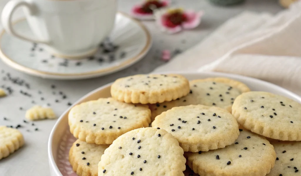 black sesame shortbread cookies 2