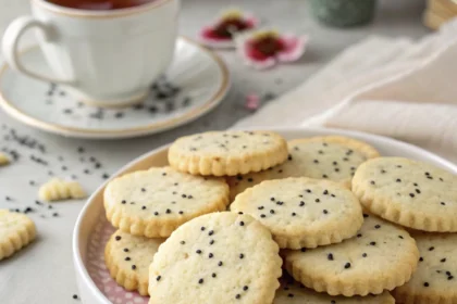 black sesame shortbread cookies 2