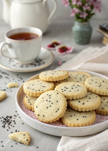 black sesame shortbread cookies 2