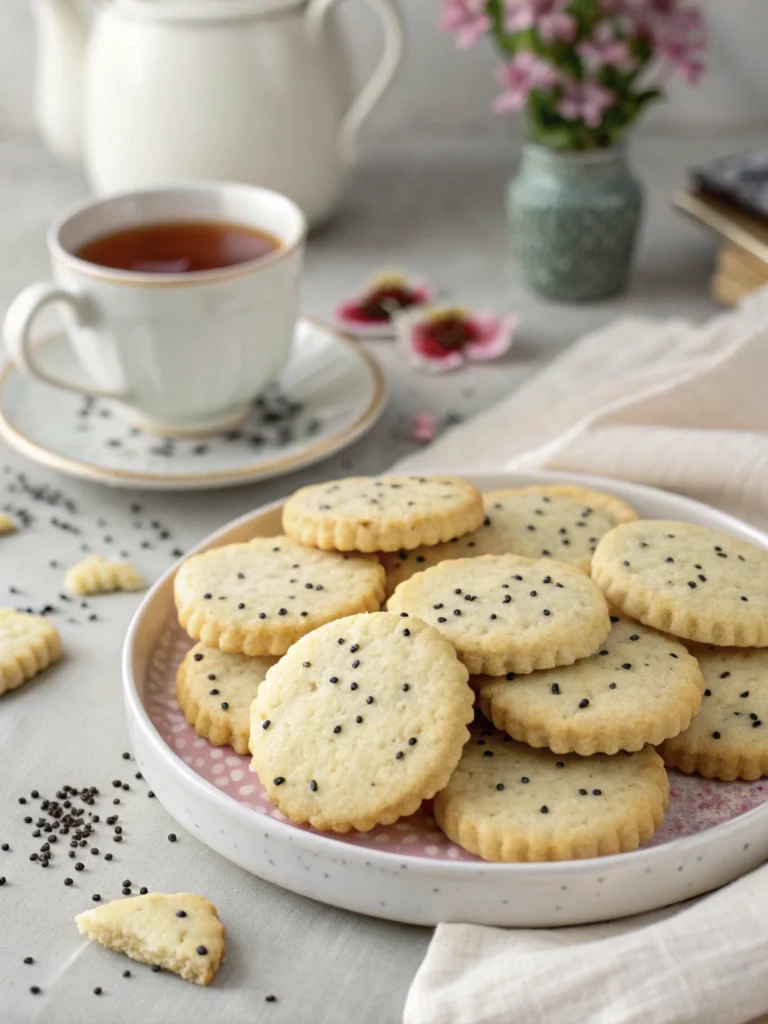 Tasty Black Sesame Shortbread Cookies Recipe