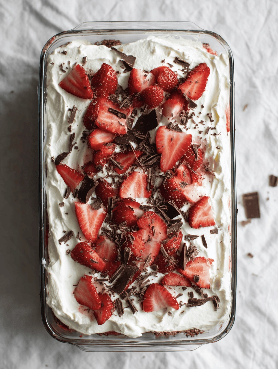 more strawberry chocolate ice box cake 1