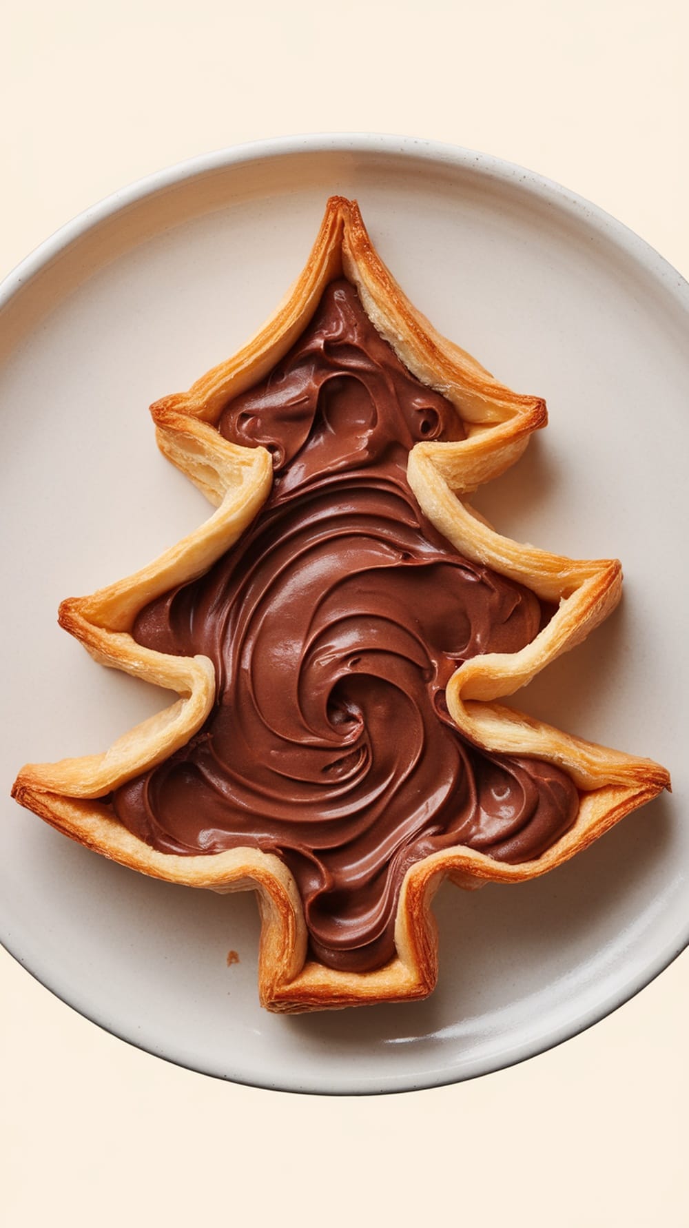 25 Delicious Christmas Breakfast Ideas for a Festive Morning 15 A festive puff pastry shaped like a Christmas tree, decorated with chocolate and nuts.