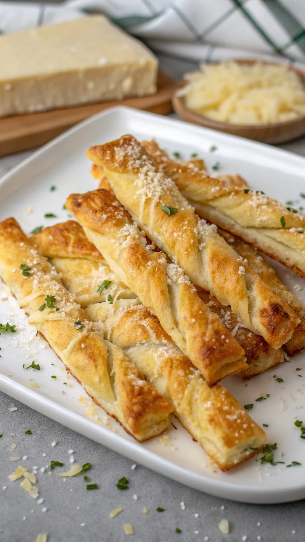 15 Fancy-Looking Christmas Party Foods That Are Secretly Easy 15 Garlic Butter Puff Pastry Twists on a plate