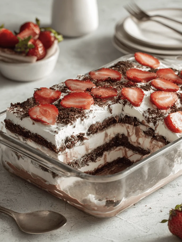 strawberry ice box cake 4