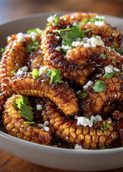 Air Fryer Honey Butter Corn Ribs 13