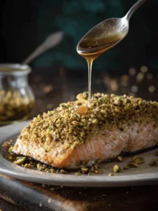 Pistachio Crusted Salmon with Brown Butter Vinaigrette 2
