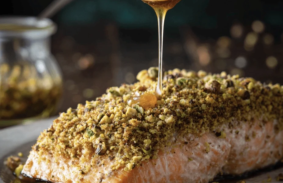 Pistachio Crusted Salmon with Brown Butter Vinaigrette 2
