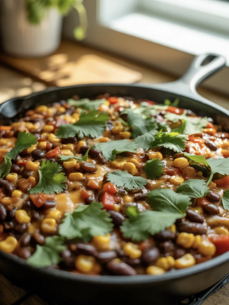 black bean and corn taco skillet 15