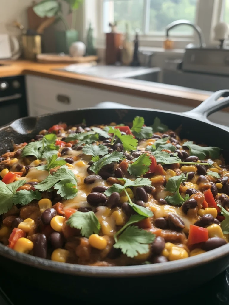 black bean and corn taco skillet 17