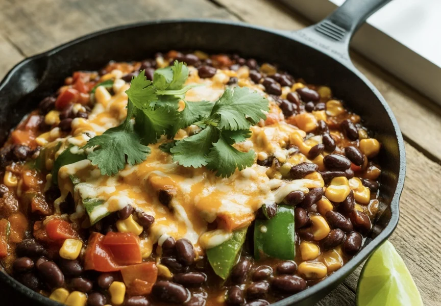 black bean and corn taco skillet 20