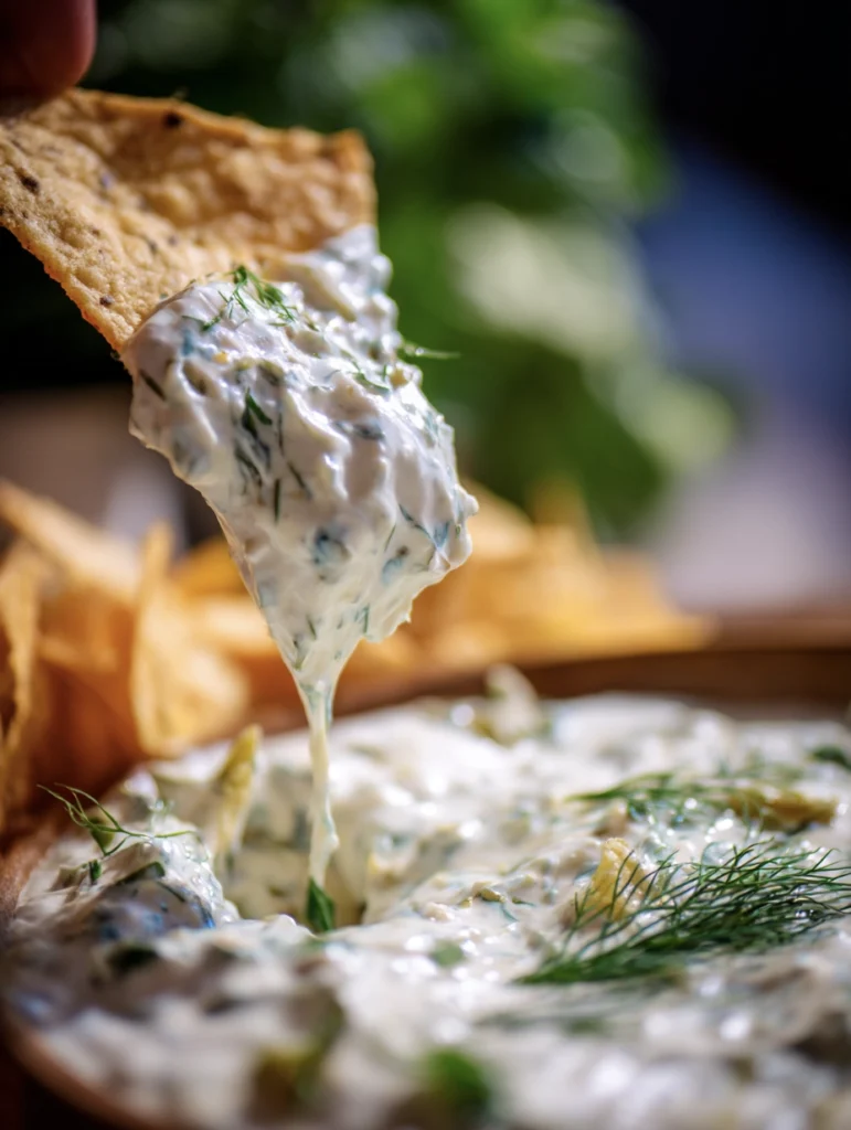 Creamy Dill Pickle Dip (No Bake, Scoopable & Seriously Addictive) 4 dill pickle dip 13
