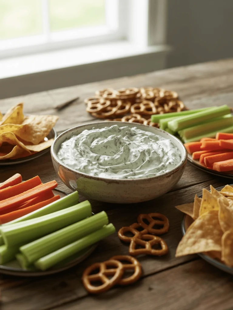 Creamy Dill Pickle Dip (No Bake, Scoopable & Seriously Addictive) 3 dill pickle dip 3