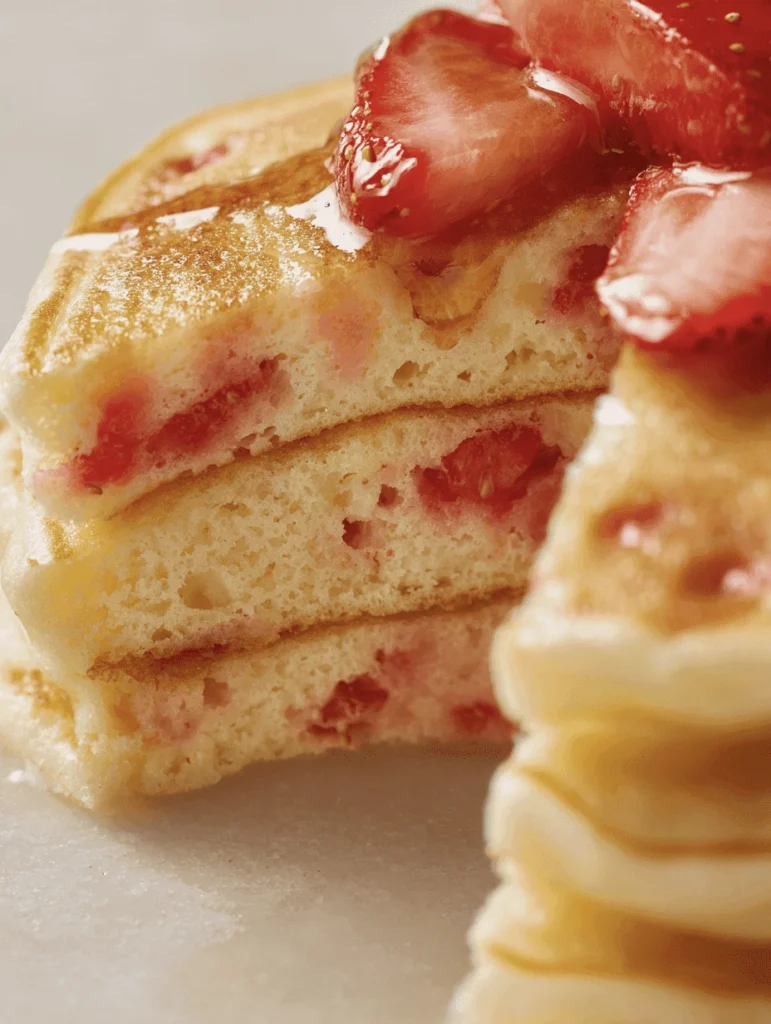 fluffy strawberry pancakes 15