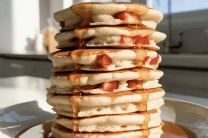 Insanely Fluffy Strawberry Pancakes (So Soft They Practically Melt) 1 fluffy strawberry pancakes 2