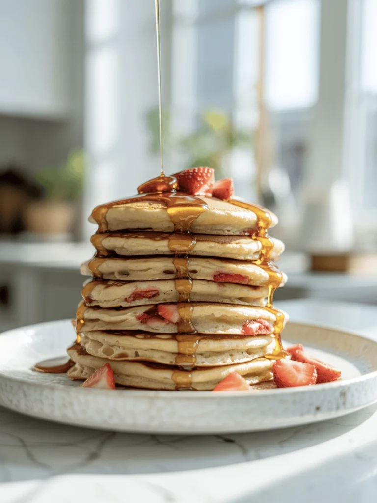 fluffy strawberry pancakes 3