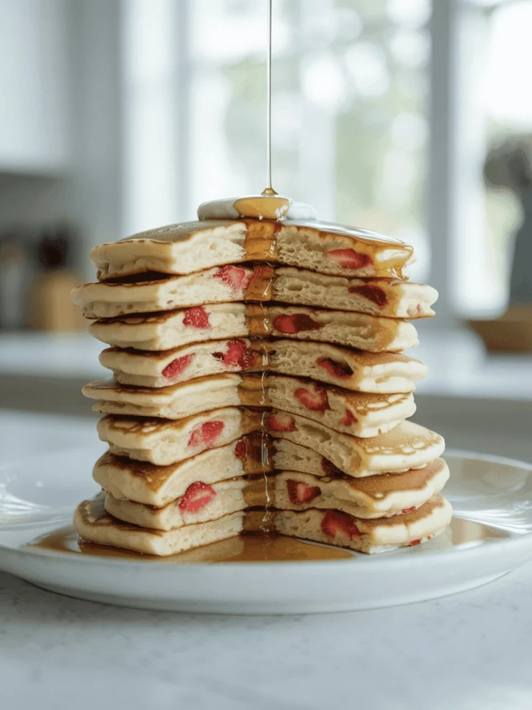 fluffy strawberry pancakes 4
