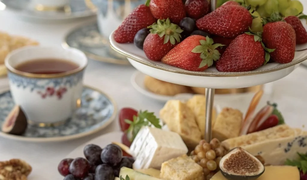 Elegant Bridgerton-Inspired Party Food That’s Surprisingly Easy 1 lavish fruit and cheese board 20260122 145214 7788 20260122 145219 2xbs