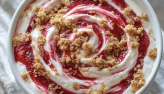 no bake strawberry cheesecake dip 7