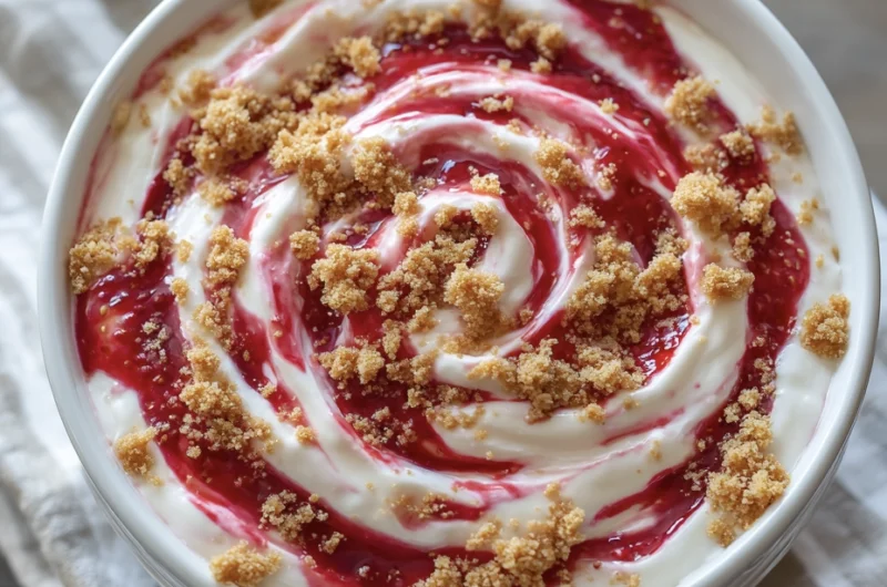 no bake strawberry cheesecake dip 7