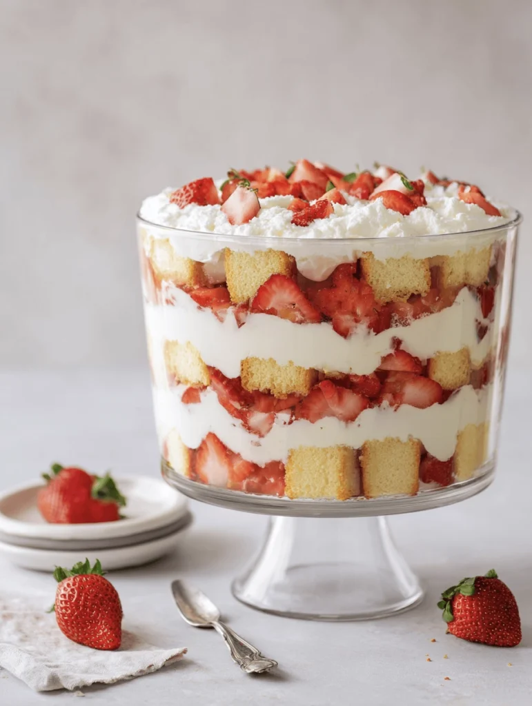 Insanely Easy Strawberry Shortcake Trifle Everyone Asks For 2 strawberry shortcake trifle 5