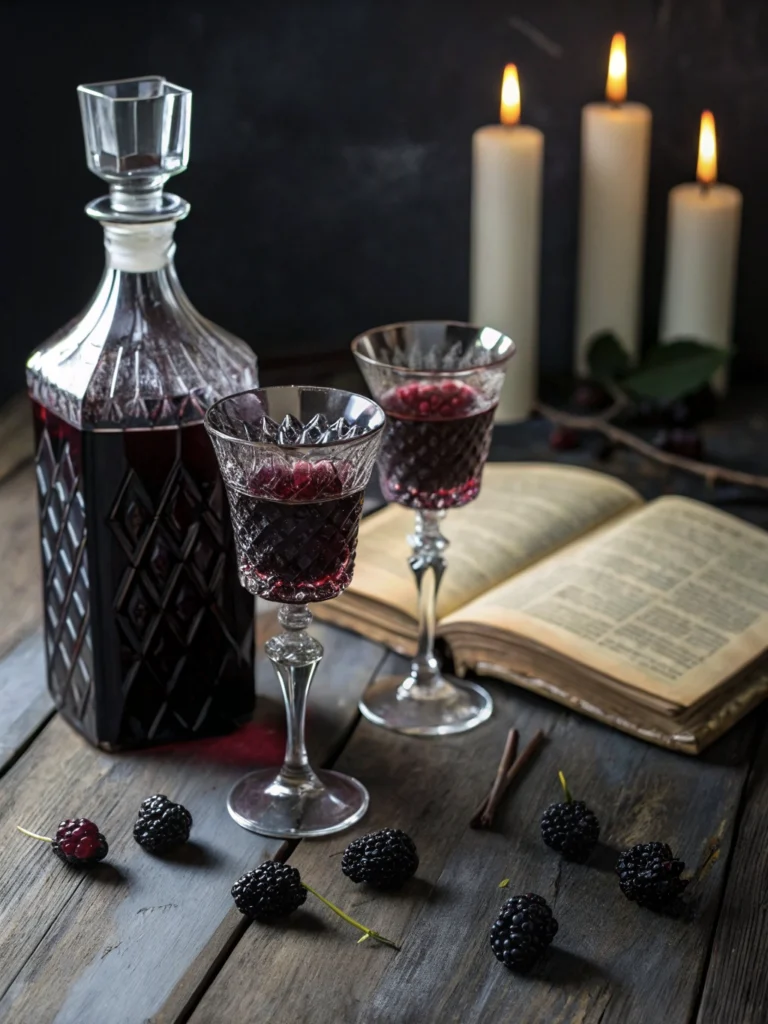 22 Gothic Wuthering Heights Party Recipes (A Moody Literary Menu) 13 a dark glass vintage decanter 01
