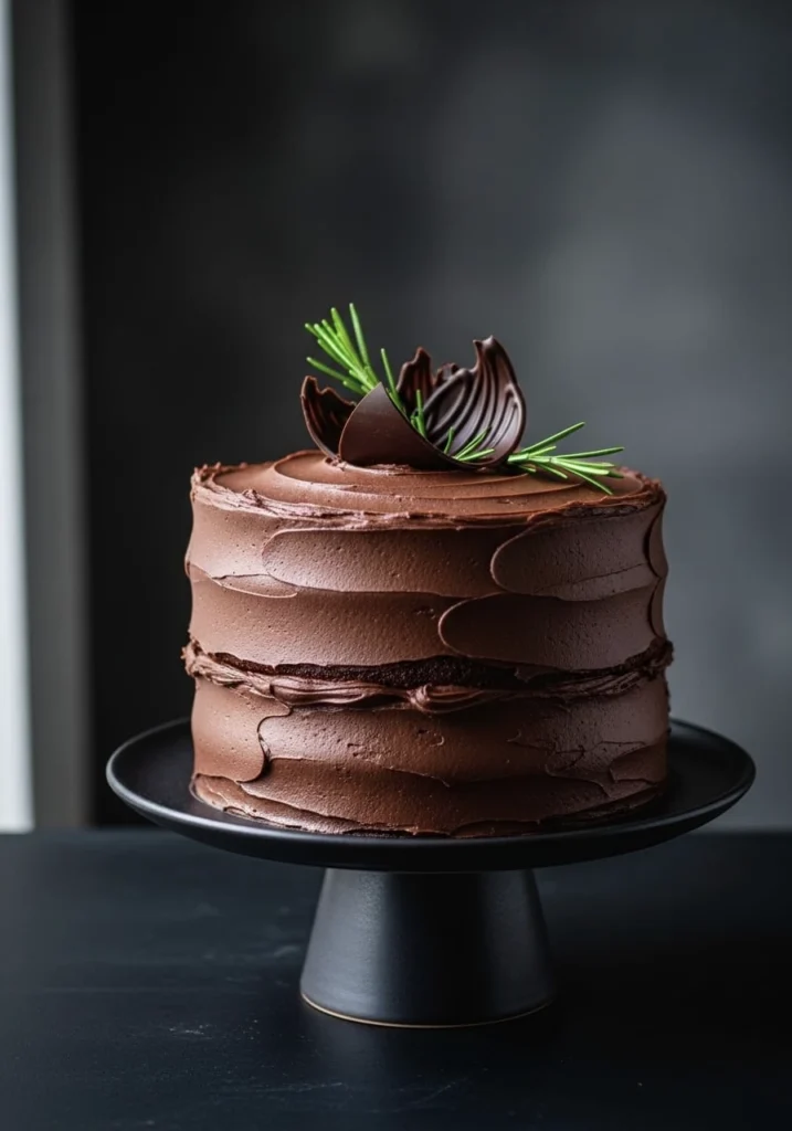 brown butter bourbon chocolate cake 2