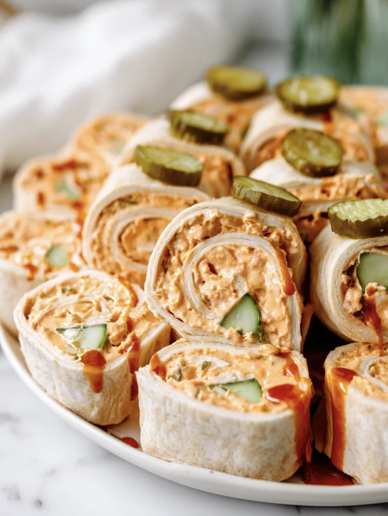 Easy No Bake Buffalo Pickle Pinwheels 4 Easy No Bake Buffalo Pickle Pinwheels