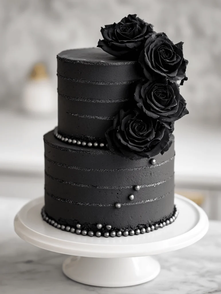 Ultimate Decadent Black Velvet Chocolate Layer Cake (Gothic Showstopper) 9 gothic black velvet cake 10