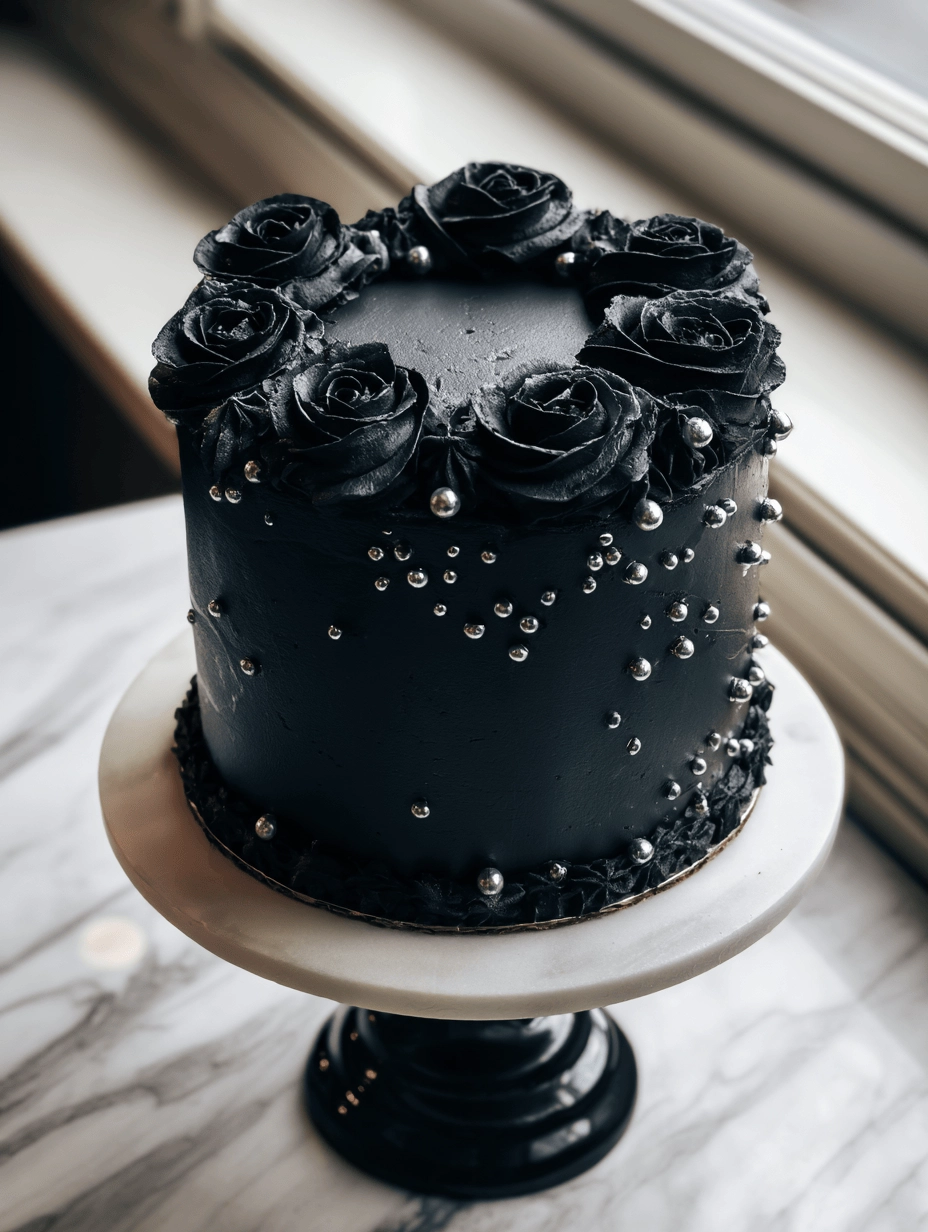 Ultimate Decadent Black Velvet Chocolate Layer Cake (Gothic Showstopper) 10 gothic black velvet cake 14
