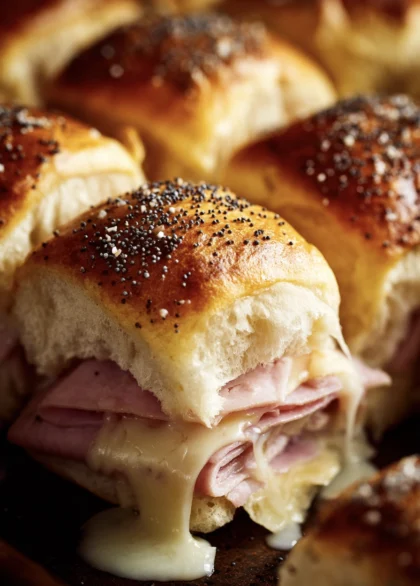 The Ultimate Ham and Cheese Sliders on Hawaiian Rolls 34 ham and swiss cheese sliders 17