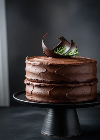 brown butter bourbon chocolate cake 1
