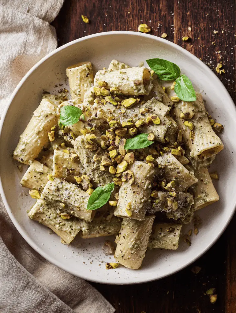 17 Insanely Good Pasta Recipes Ready in 30 Minutes or Less 2 pistachio cream pasta 11