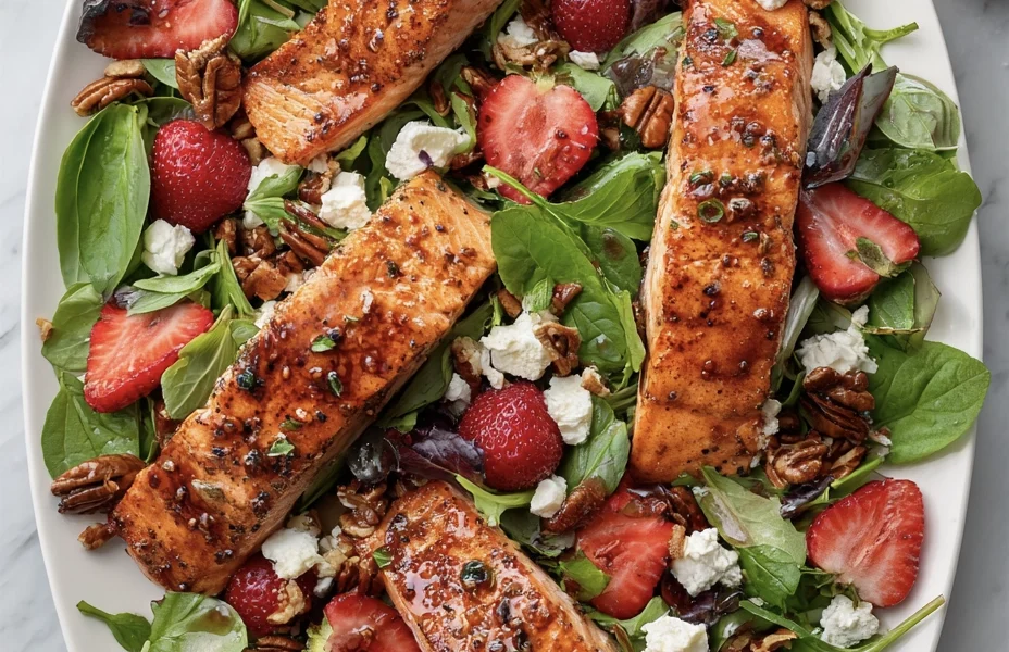 strawberry salmon salad 7