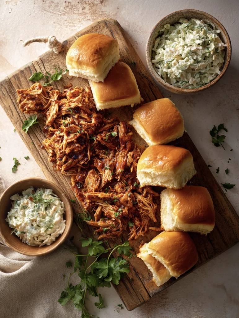 Crockpot BBQ Pulled Chicken Thighs for Easy Crowd-Feeding 2 BBQ Pulled Chicken Thighs 22