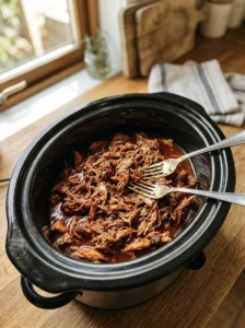 Crockpot BBQ Pulled Chicken Thighs for Easy Crowd-Feeding 6 BBQ Pulled Chicken Thighs 32